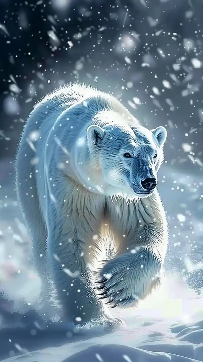 好看的手机壁纸非下载不可#漂亮的北极熊#高清图片 - 抖音