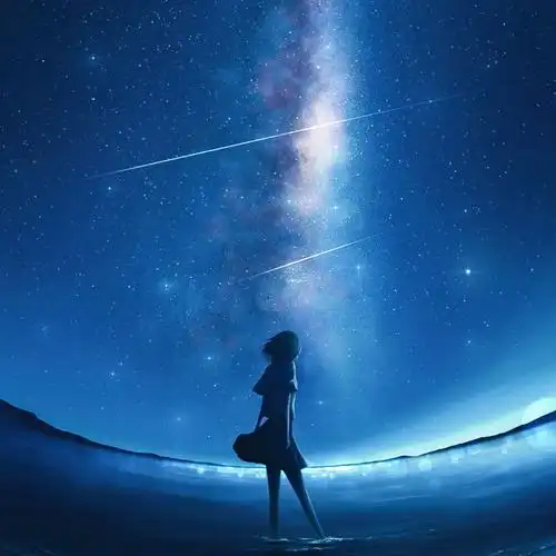 蓝色星空头像图片