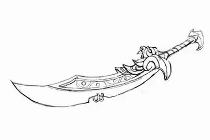 古代兵器画法儿童简笔画图片大全幼儿简笔画兵器刀剑简笔画儿童简笔画