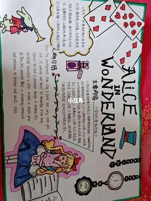 爱丽丝漫游奇境手抄报