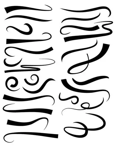 24款黑色旋风曲线设计矢量素材