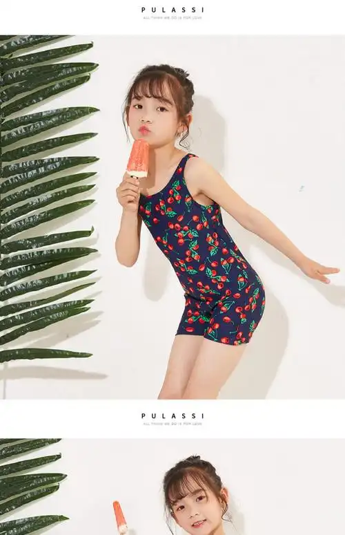普拉施儿童泳衣女孩连体小童婴幼儿公主裙式可爱中大童宝宝游泳衣_外