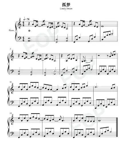 钢琴谱双手简谱双版本张哲瀚孤梦网剧山河令插曲
