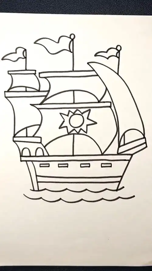 让我们一起快乐画画,简单易学的大船