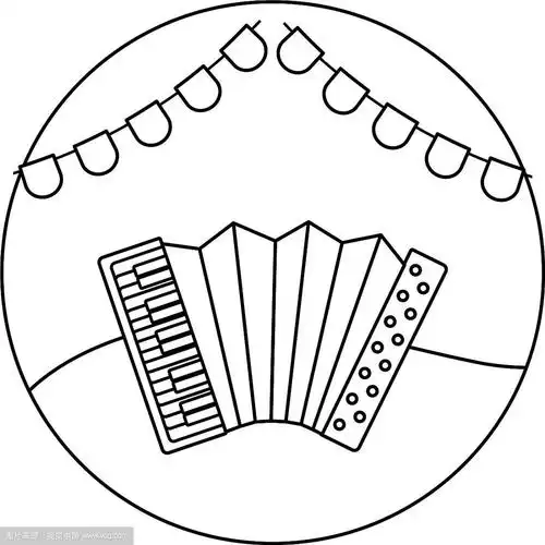 框架上有花环的手风琴