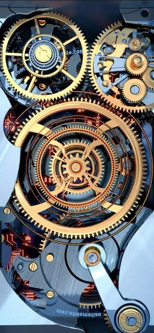 苹果4d立体感齿轮动态壁纸,livephoto原图