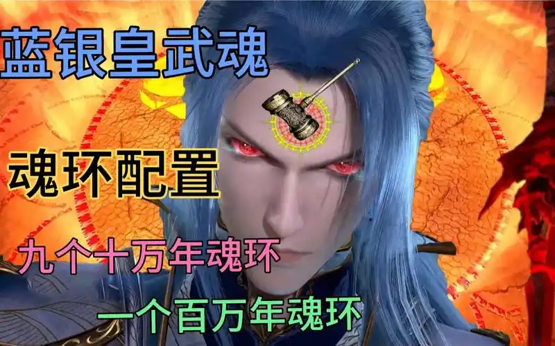 斗罗大陆:唐三的蓝银皇武魂魂环是:九个十万年魂环一个百万年魂环