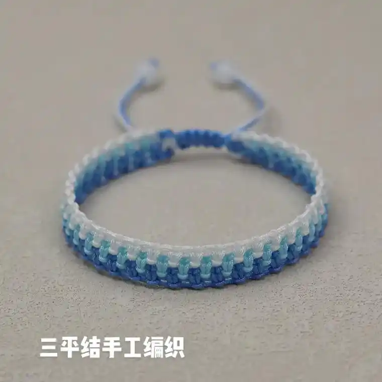 三平结手工手绳,diy材料,喜欢手作的小伙伴可以看看,绳艺编 - 抖音