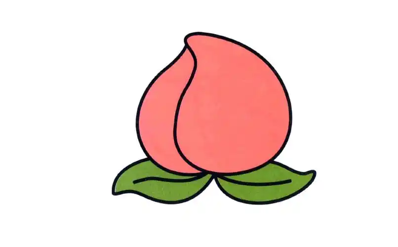 桃子简笔画儿童