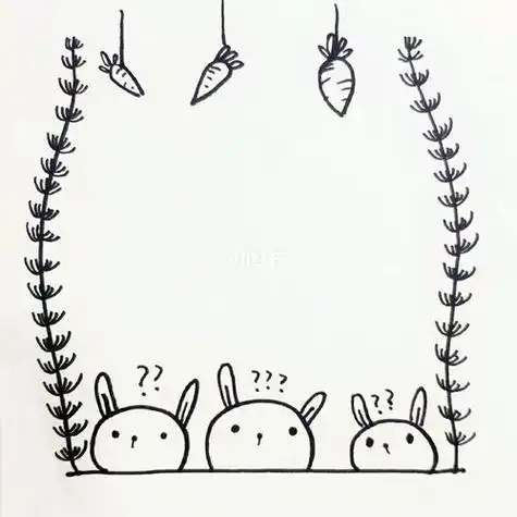 手账边框简笔画手帐简笔画素材隔离绘画手账兴趣爱好文具手账手帐边框