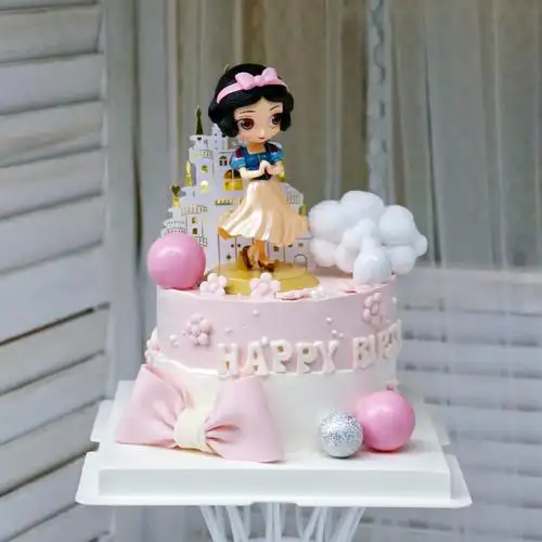 帝欧迪士尼白雪公主爱莎莎安娜女孩周岁女宝可爱女神新鲜生日蛋糕