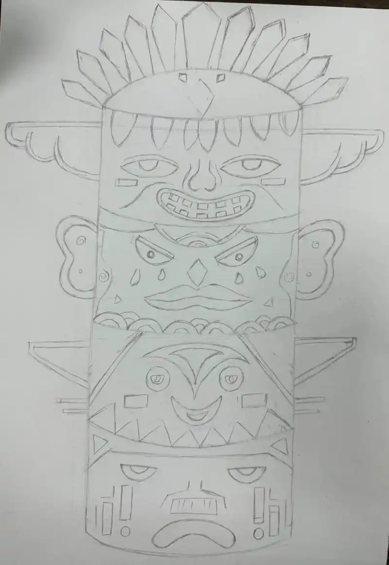 图腾柱 印第安神秘的图腾柱