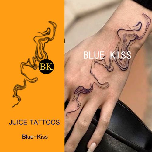bluekiss蓝吻 云雾纹身贴水墨风花臂草本纹身贴持久防水男女潮款
