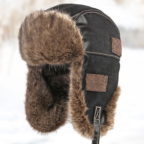 菲奢兰老式狗皮帽子东北火车头帽子哈尔滨抗寒飞行员雷锋帽冬季男