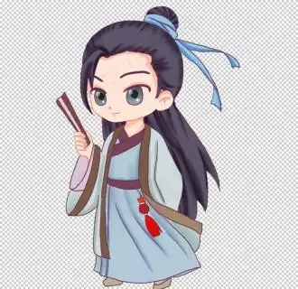 古风白发少年3000x3402dpi300psd模版下载