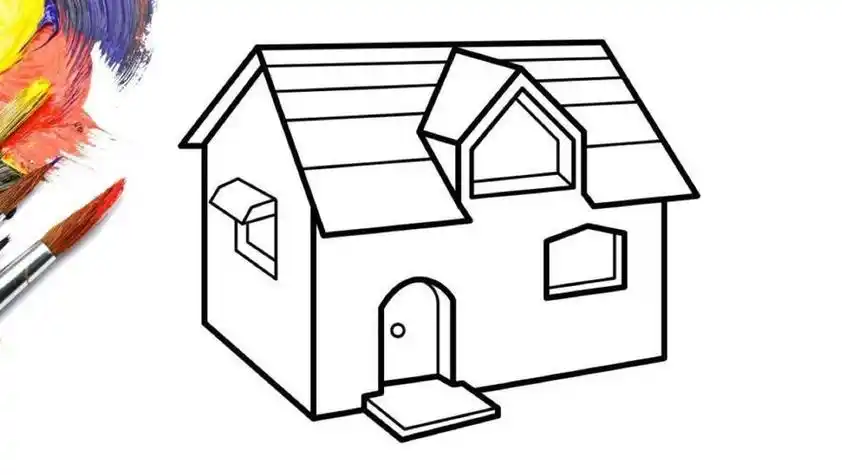 立体房子简笔画 乡村立体房子简笔画