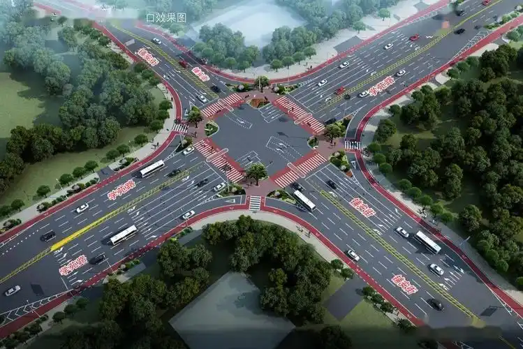 今年,市城市管理局对市区通行能力不足的8个主要道路交叉口进行科学