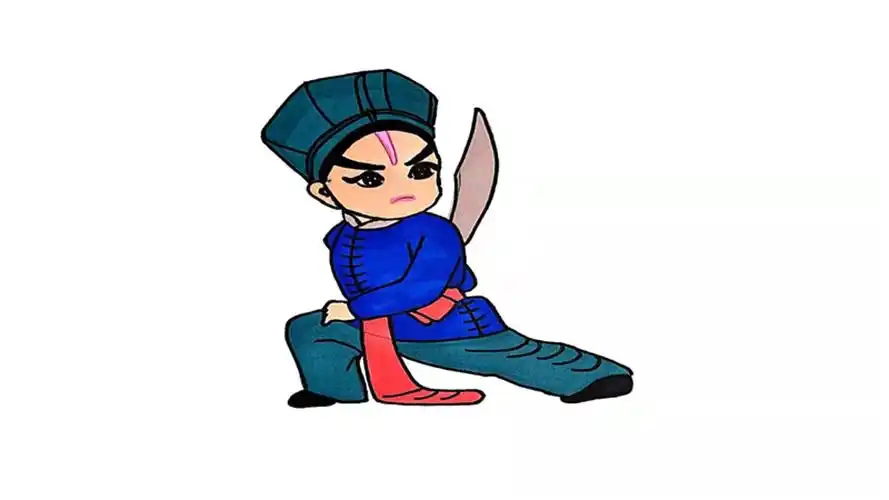 武松简笔画怎么画