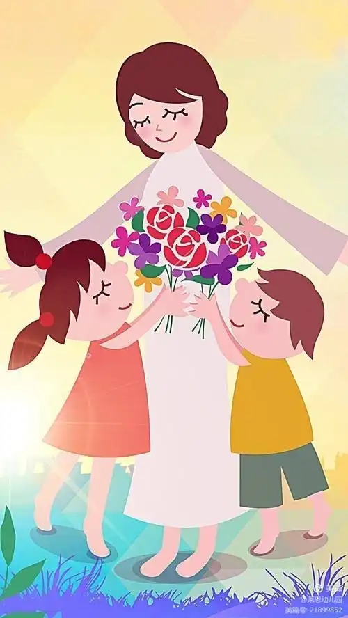 金色童年幼儿园——朵朵班绘画《我眼中的老师》