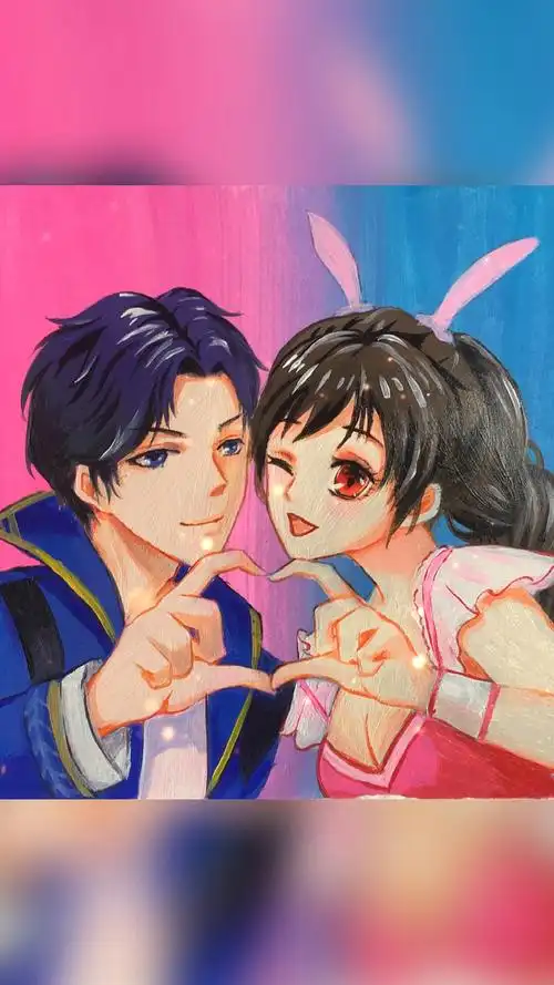 斗罗大陆唐三#老爸画的唐三小舞vs我画的唐三小舞