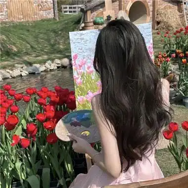 ins风森系捧花女生头像图片 真人甜美捧花微信女头合集