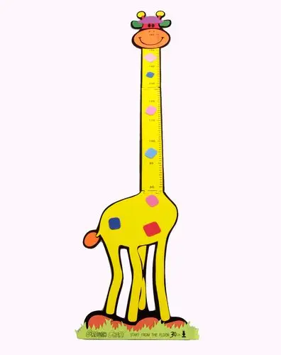 黄色卡通长颈鹿身高尺