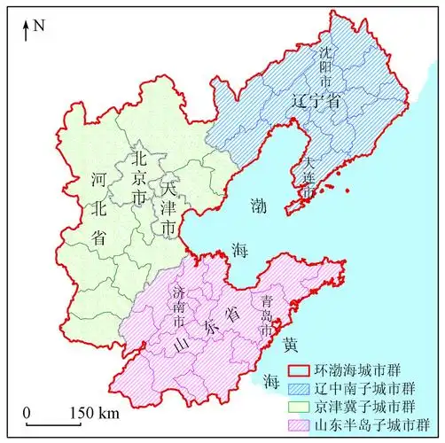 基于dmsp/ols夜间灯光数据的环渤海城市群时空演变研究