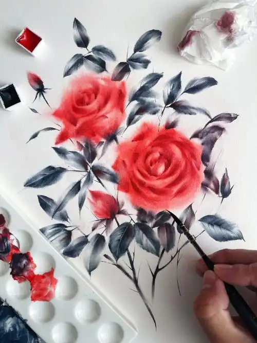 nicker白水粉#寻找小红书绘画大神  #明小花水彩  #画画  #水彩