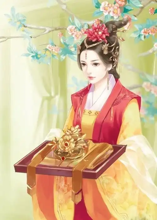 手绘图片倾城倾国美女古风画古装人物图片唯美古装插画古装人物图片