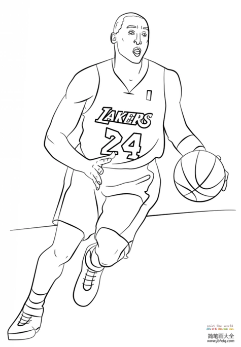 科比卡通简笔画