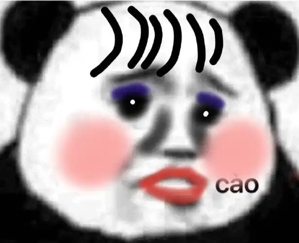 浓妆熊猫头##浓妆艳抹表情包