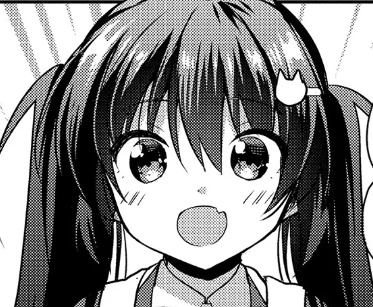 双马尾日漫截图黑白