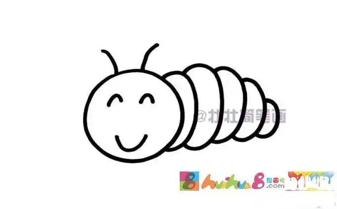 第1页毛毛虫简笔画与小知识爆笑虫子简笔画教程卡通毛毛