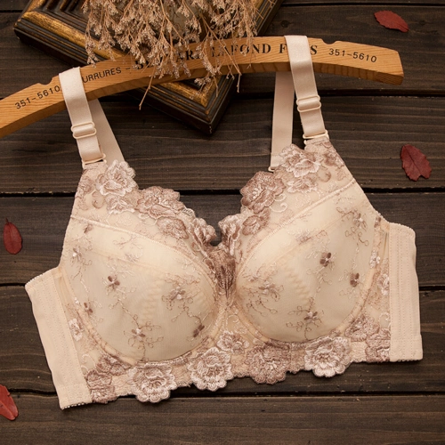 新款大码文胸薄款大罩杯胖mm显小性感cdef杯200斤调整型大胸女士内衣