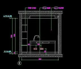 书房电脑桌立面图