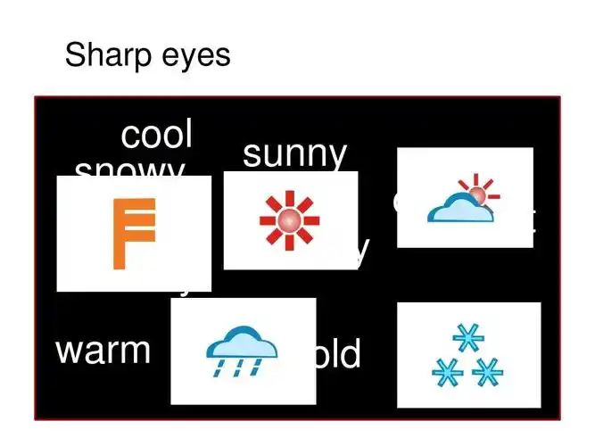 新pep四年级英语下册unit3 storytime sharp eyes cool snowy sunny
