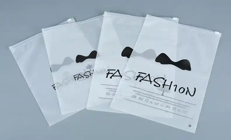 现货 蝴蝶结eva磨砂服装包装袋 拉链袋 衣服t恤内衣自封袋收纳袋