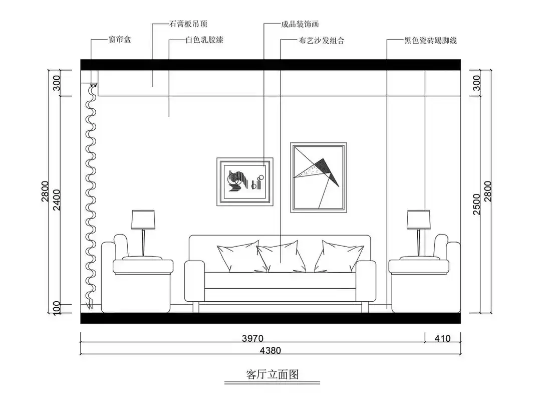 室内设计/ cad立面图分享 更新一组客厅,卧室,卫生间立面图