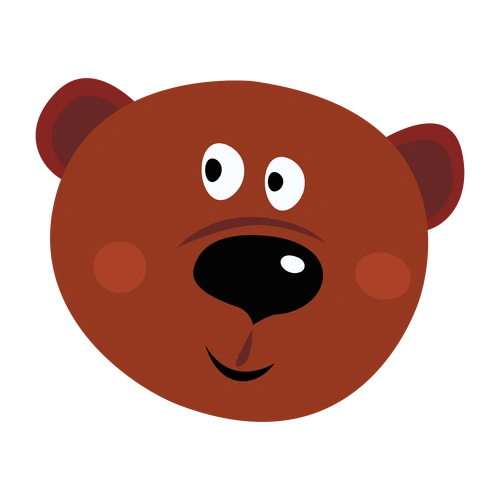 可爱卡通动物头像小熊
