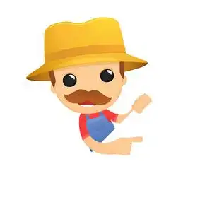 可爱的卡通农夫照片