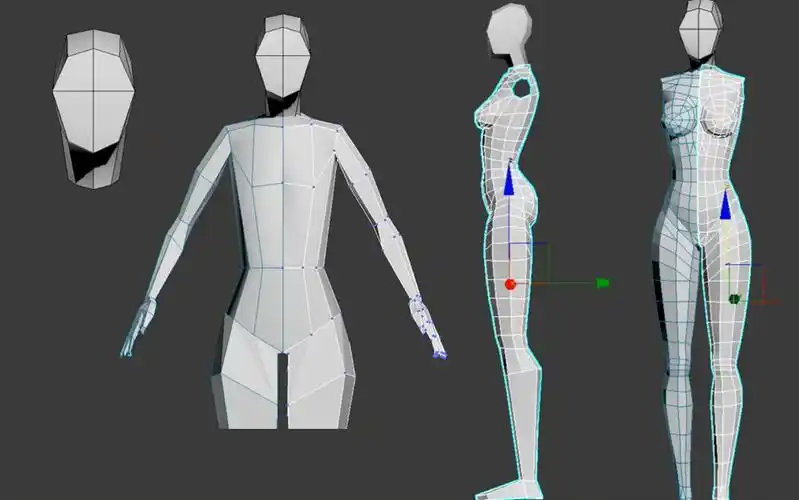 3dmax人物建模从box到完整的女性人体裸模布线教程3dmax零基础建模