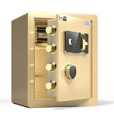新款万险柜家用小型保险箱家用全钢防盗左开m高45c门厘米防火夹.