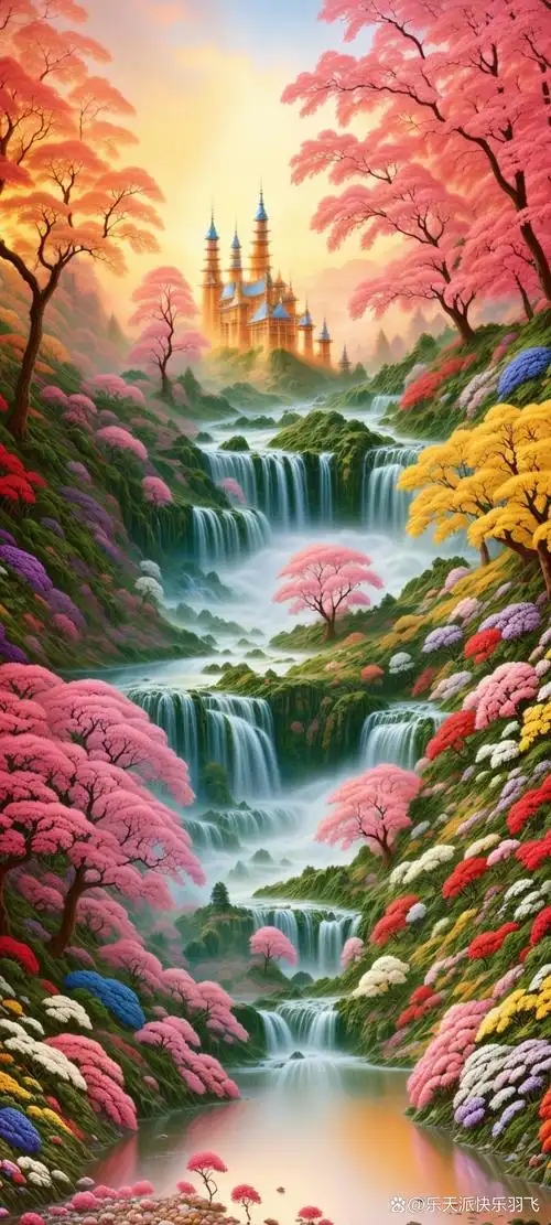 98梦幻城堡,色彩斑斓的童话世界78  走进这幅画作,仿佛置身于一个