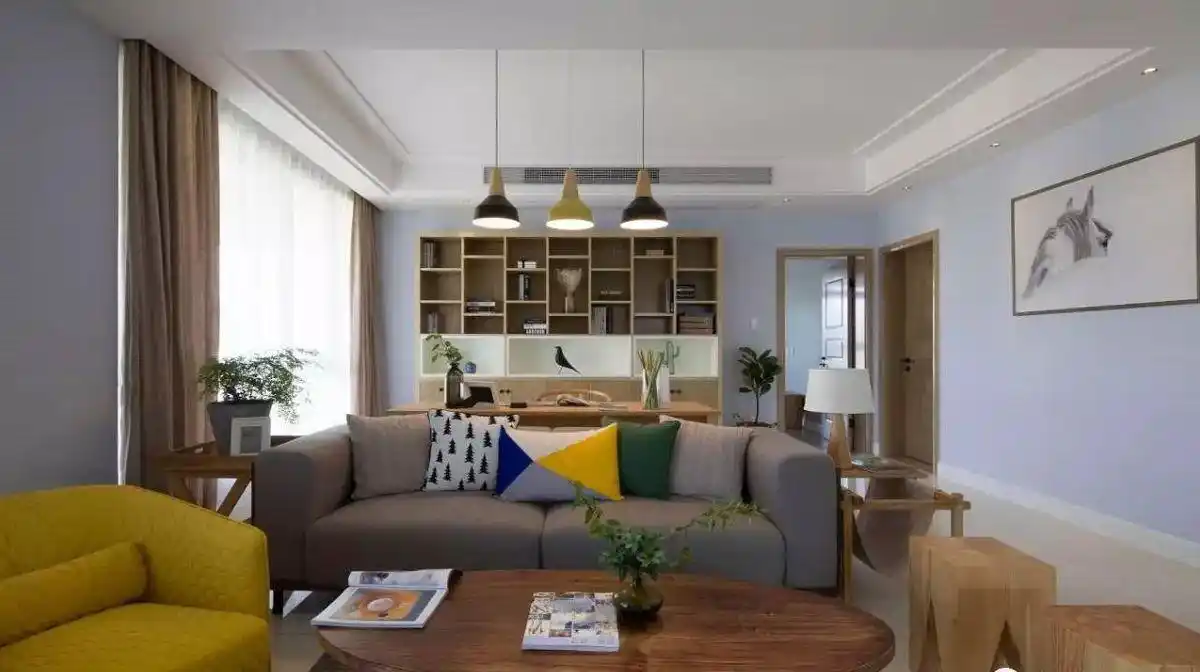 沙发不靠墙也可以摆的这样别致