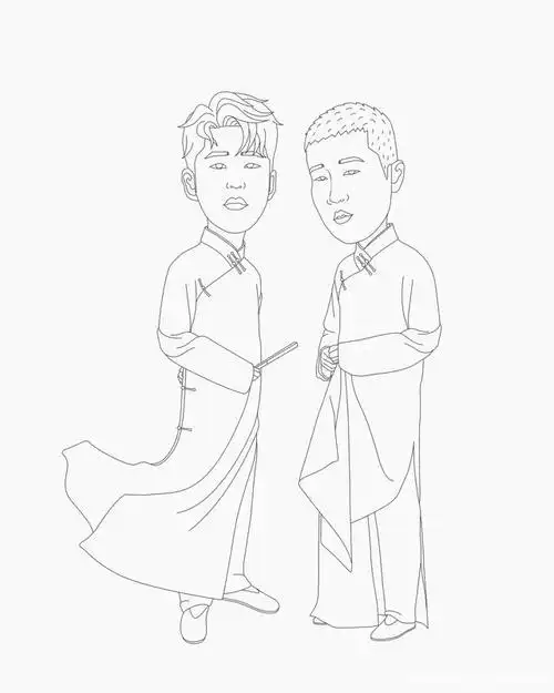 终于有自己的卡通头像啦!人物插画教程(德云社张云雷杨九郎)