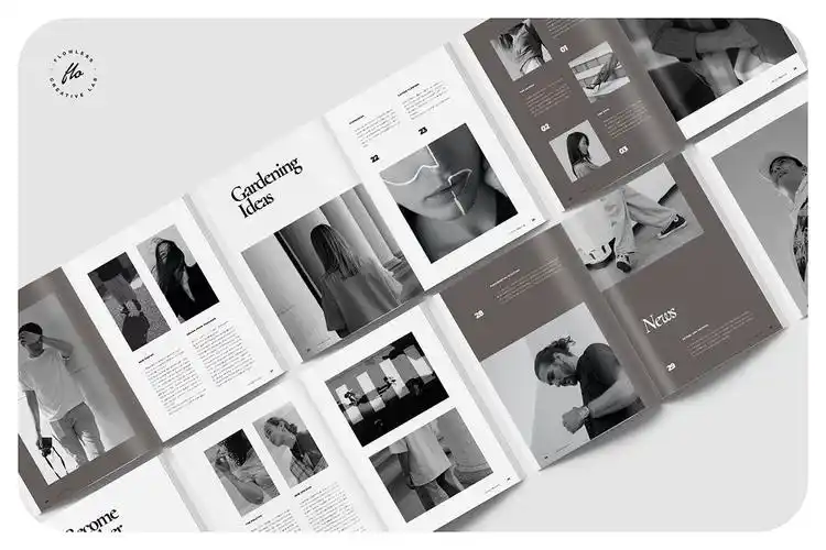 简约摄影作品集图文排版画册设计indd模板lindseylifestylemagazine