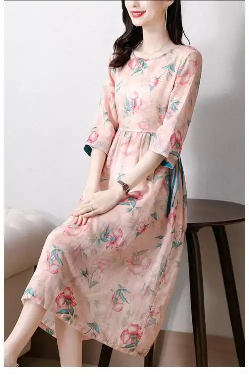 ubnb国际高档品牌进口品质高端素素棉麻女装妈妈夏装洋气减龄气质苎麻