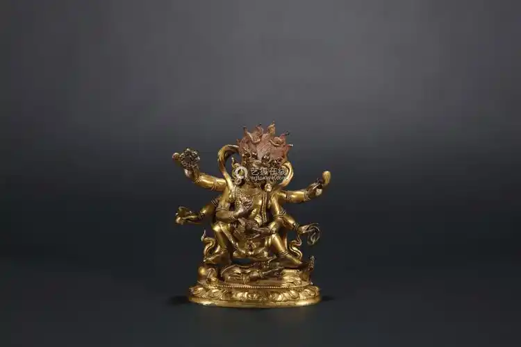 清68铜鎏金大威德金刚