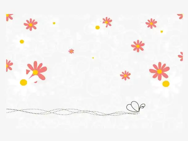 简约线描花纹装饰矢量图