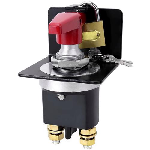 汽车电瓶断电开关带面板500a大电流电源总开关车用总闸配电源线